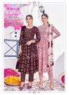 Jyotika Vol 1 By Kavya Alia Cut Printed Kurti With Bottom Dupatta Wholesale Shop In Surat